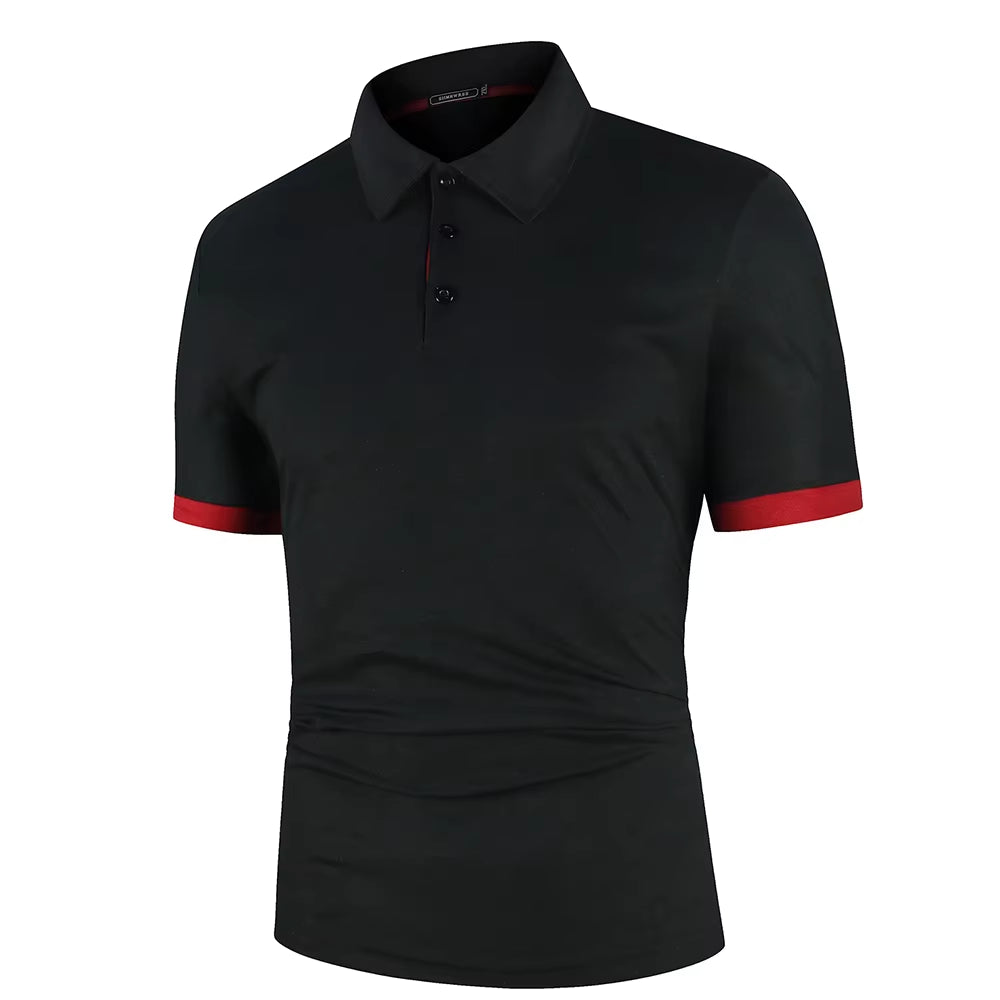 Men Polo Men Shirt Short Sleeve Polo Shirt Contrast Color Polo New Clothing Summer Streetwear Casual Fashion Men Tops