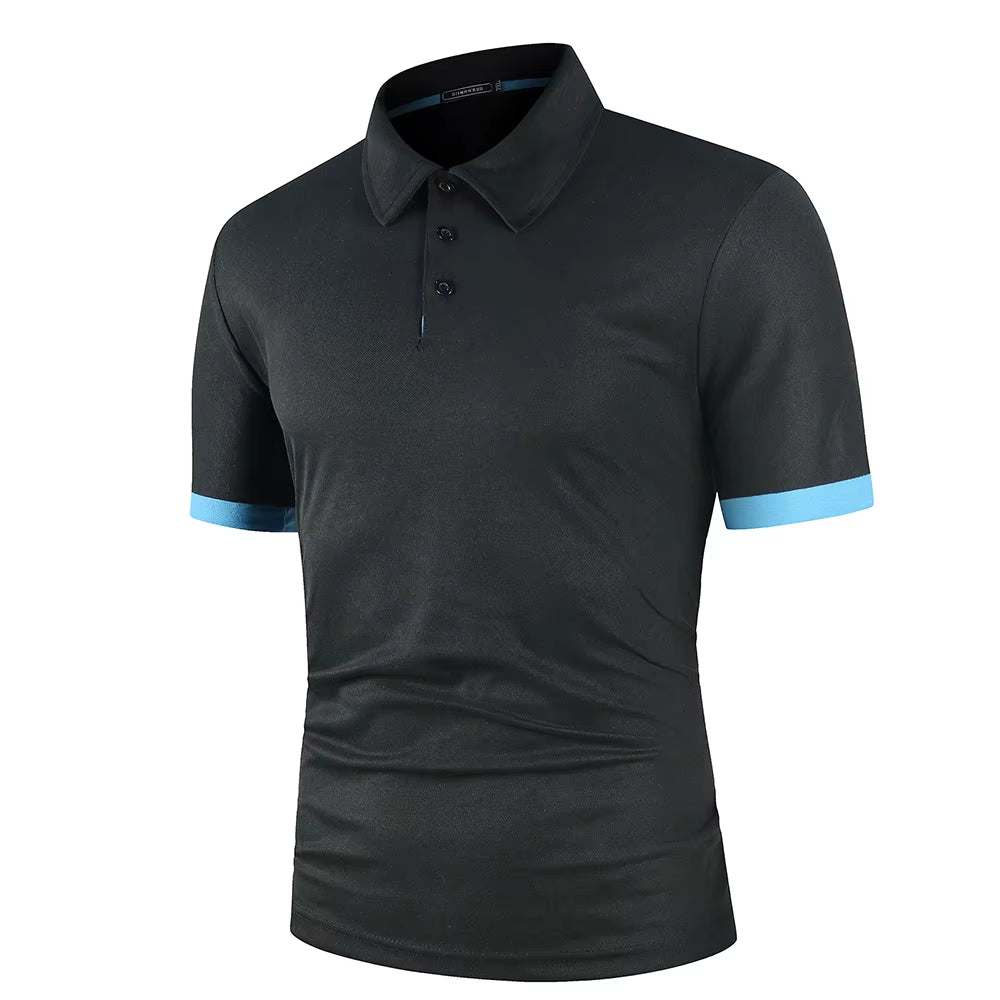 Men Polo Men Shirt Short Sleeve Polo Shirt Contrast Color Polo New Clothing Summer Streetwear Casual Fashion Men Tops