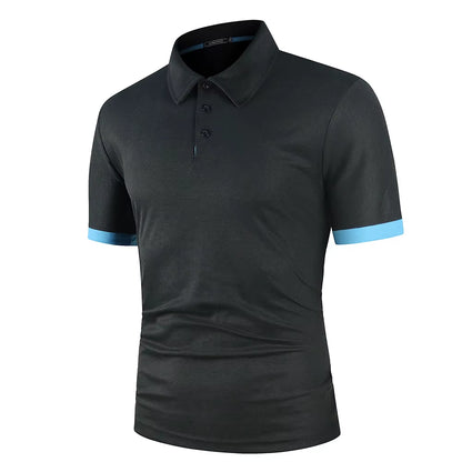 Men Polo Men Shirt Short Sleeve Polo Shirt Contrast Color Polo New Clothing Summer Streetwear Casual Fashion Men Tops