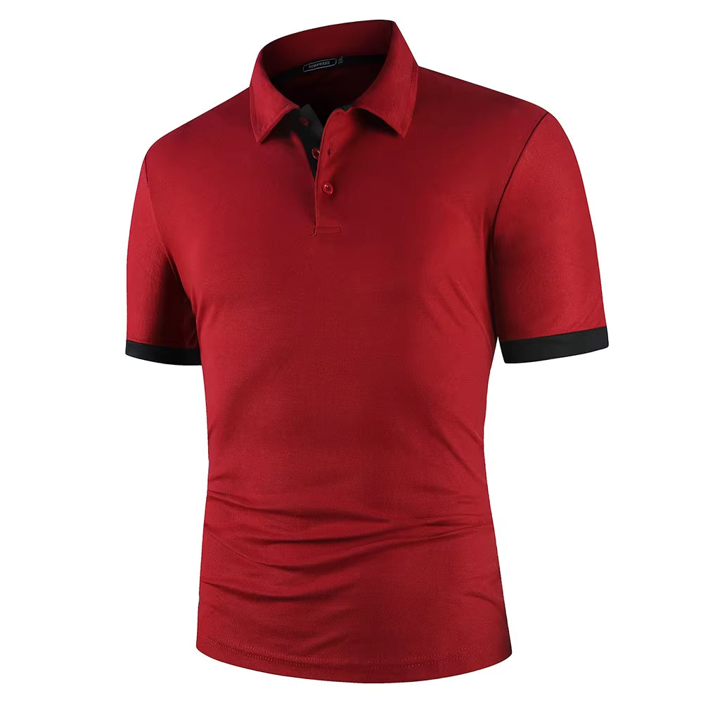 Men Polo Men Shirt Short Sleeve Polo Shirt Contrast Color Polo New Clothing Summer Streetwear Casual Fashion Men Tops