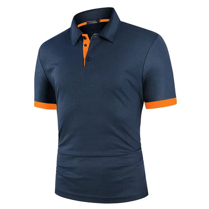 Men Polo Men Shirt Short Sleeve Polo Shirt Contrast Color Polo New Clothing Summer Streetwear Casual Fashion Men Tops