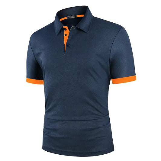 Men Polo Men Shirt Short Sleeve Polo Shirt Contrast Color Polo New Clothing Summer Streetwear Casual Fashion Men Tops
