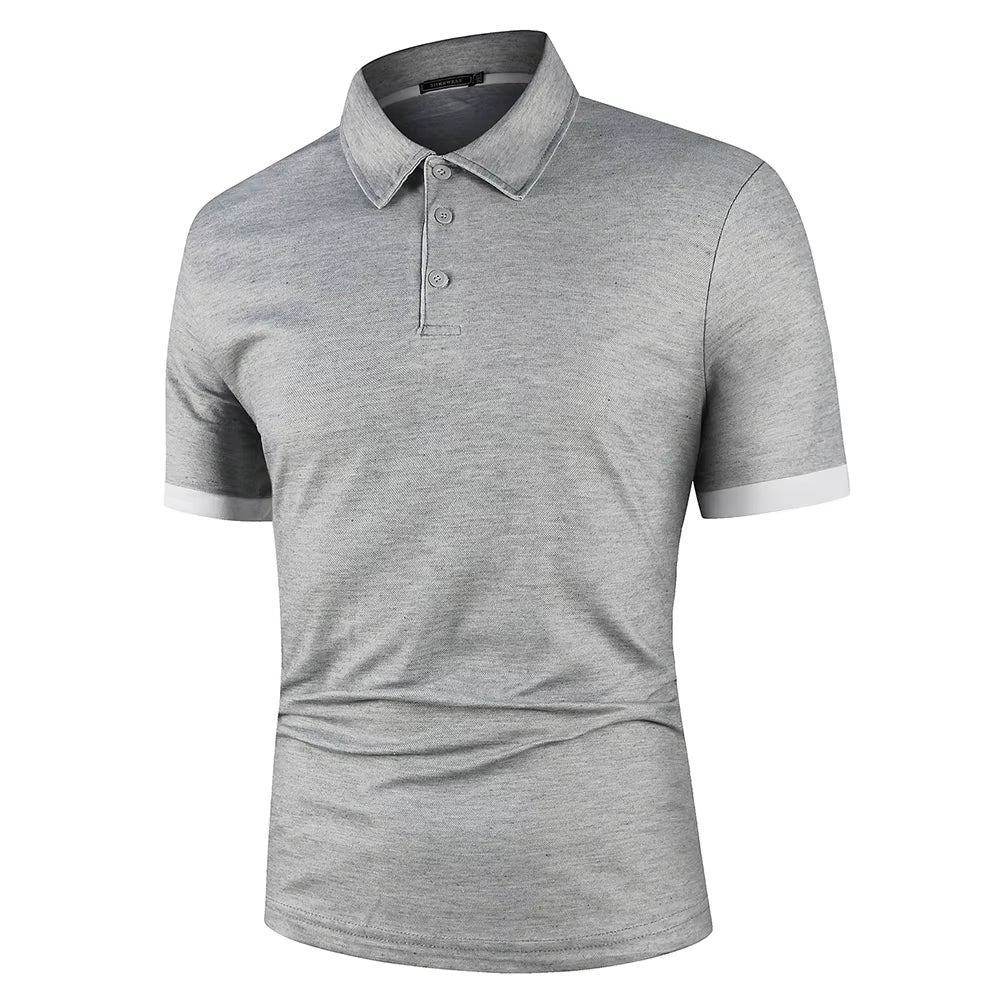 Men Polo Men Shirt Short Sleeve Polo Shirt Contrast Color Polo New Clothing Summer Streetwear Casual Fashion Men Tops