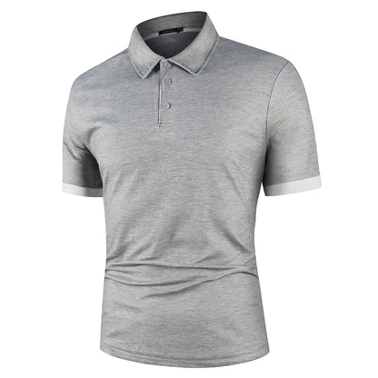 Men Polo Men Shirt Short Sleeve Polo Shirt Contrast Color Polo New Clothing Summer Streetwear Casual Fashion Men Tops