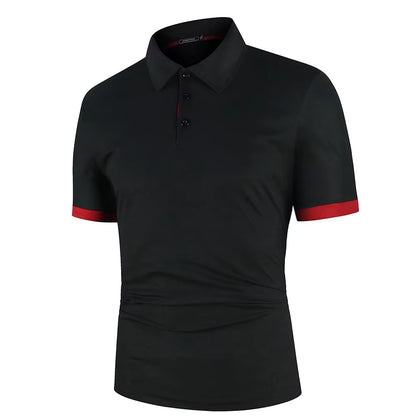 Men Polo Men Shirt Short Sleeve Polo Shirt Contrast Color Polo New Clothing Summer Streetwear Casual Fashion Men Tops