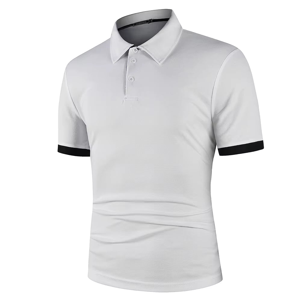 Men Polo Men Shirt Short Sleeve Polo Shirt Contrast Color Polo New Clothing Summer Streetwear Casual Fashion Men Tops