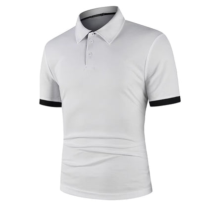 Men Polo Men Shirt Short Sleeve Polo Shirt Contrast Color Polo New Clothing Summer Streetwear Casual Fashion Men Tops